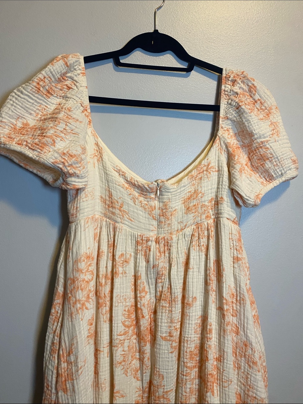 Worth Collective Haven 100% Cotton Tie Front Maxi Dress in Sherbet Medium Gauze - Picture 13 of 16